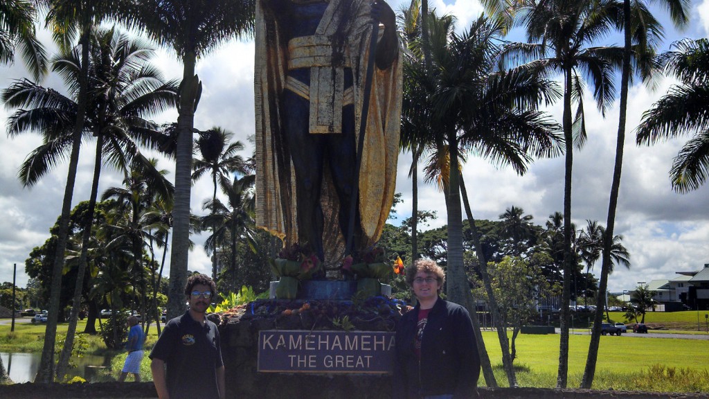 The famous statue of King Kamehameha. Picture by a woman who snapped her own forehead in every other shot.