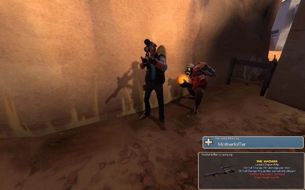 Valve needs to go back in time and give this Pyro a free "Killcam Taunts" Strange part. Picture by lord_beklanaze.