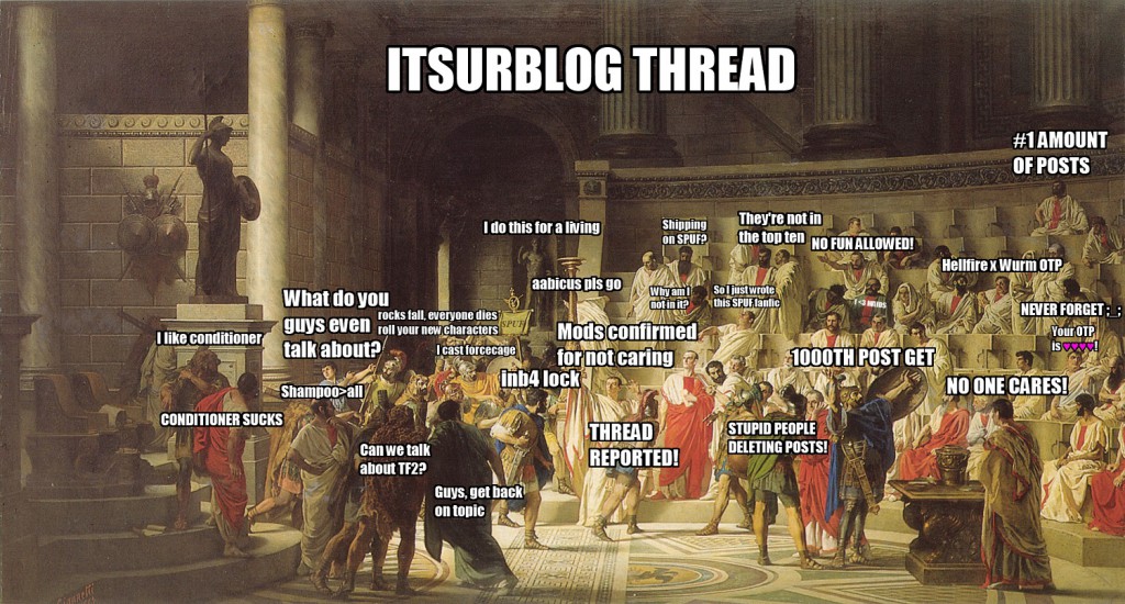 The itsurblog thread has a community, a community comprising mainly of SPUFers who are giving back to the community in some other way. Is one thread so much to ask? Picture by Jay Dorris.