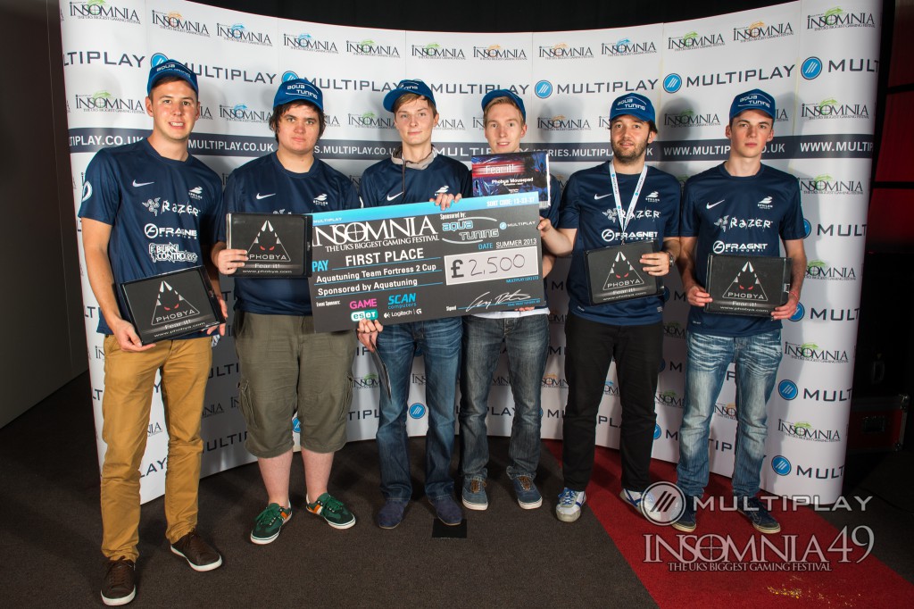 Epsilon eSports, the winning team of i49. From left to right: GeaR, numlocked, basH., schocky, KnoxXx, Mike.