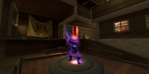The Horseless Headless Horsemann in CP_Manor_Event on Capture Point A.