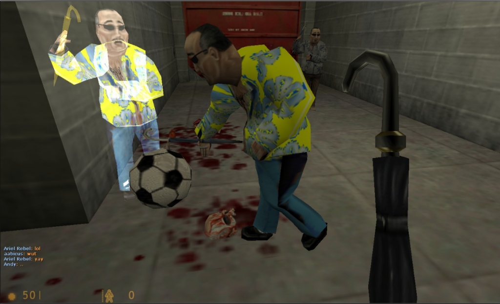 Team Fortress Classic knows that soccer balls make everything fun!
