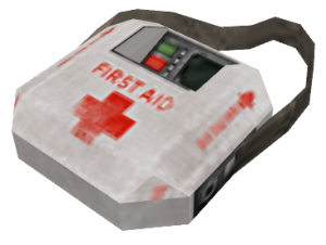 Despite being the same medkit, the Medic uses as a weapon, it lacks many of it's functions and can be consumed. Australium devices, yeah.