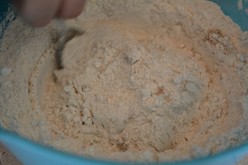 Mix up your flour, baking powder and salt.