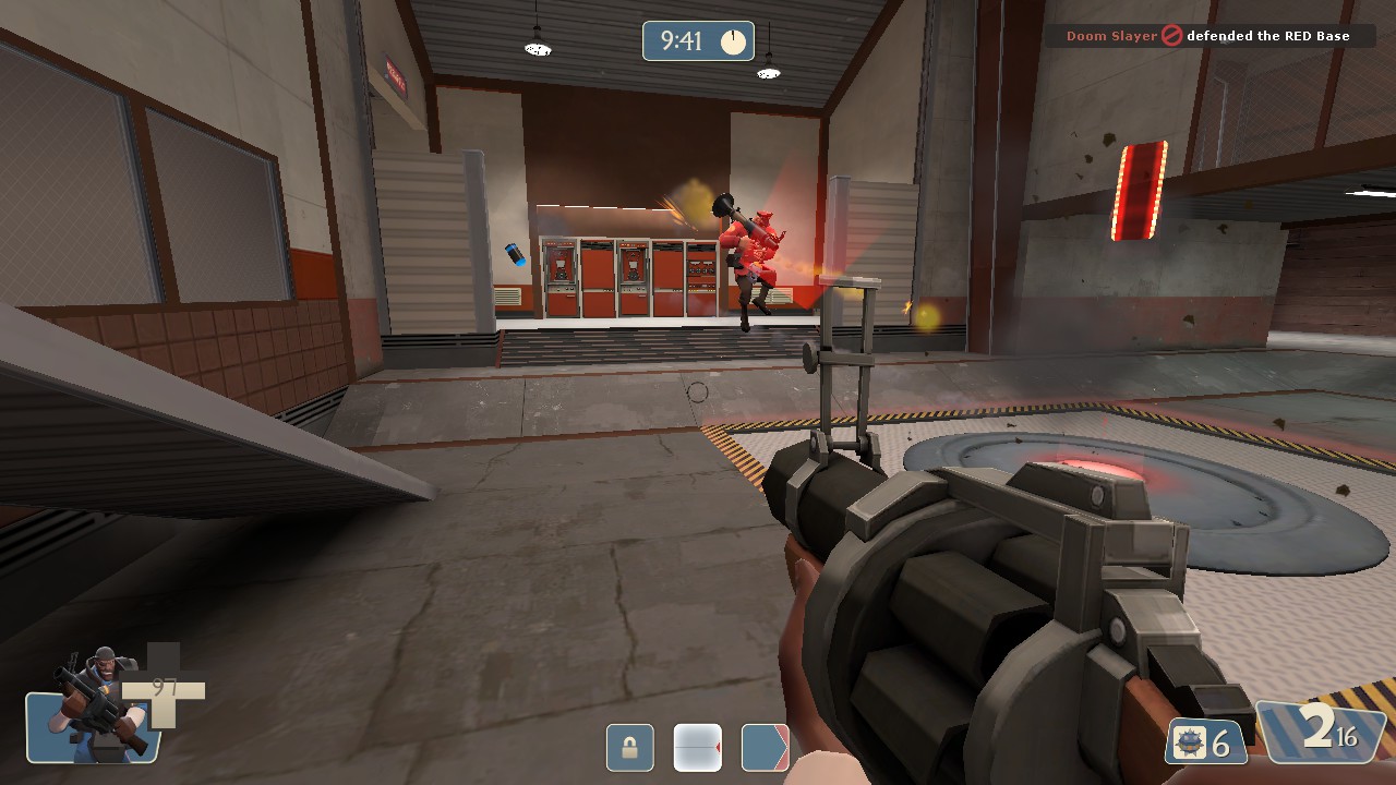 I so nearly win, but get taken out by this Soldier. I should play more Demoman.