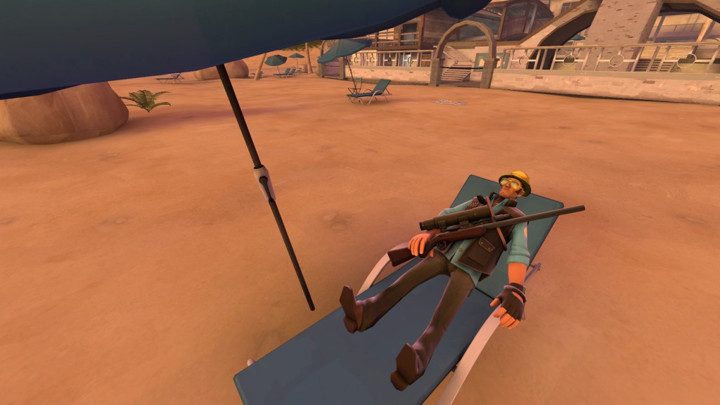 Sniper's just laying on the sun. Being the most broken class takes a lot of power amirite?