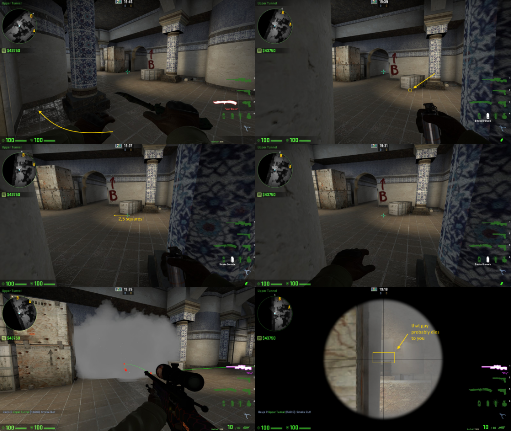 Play Peekaboo with the enemy AWPer at the back of the site, but beware of CTs rushing you!