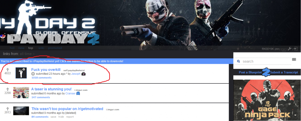 The top thread on /r/payday/ goes to show how angry they all are.