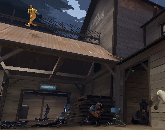 As spy, use the rooftops to place sappers on all popular sentry spots in the intel area.