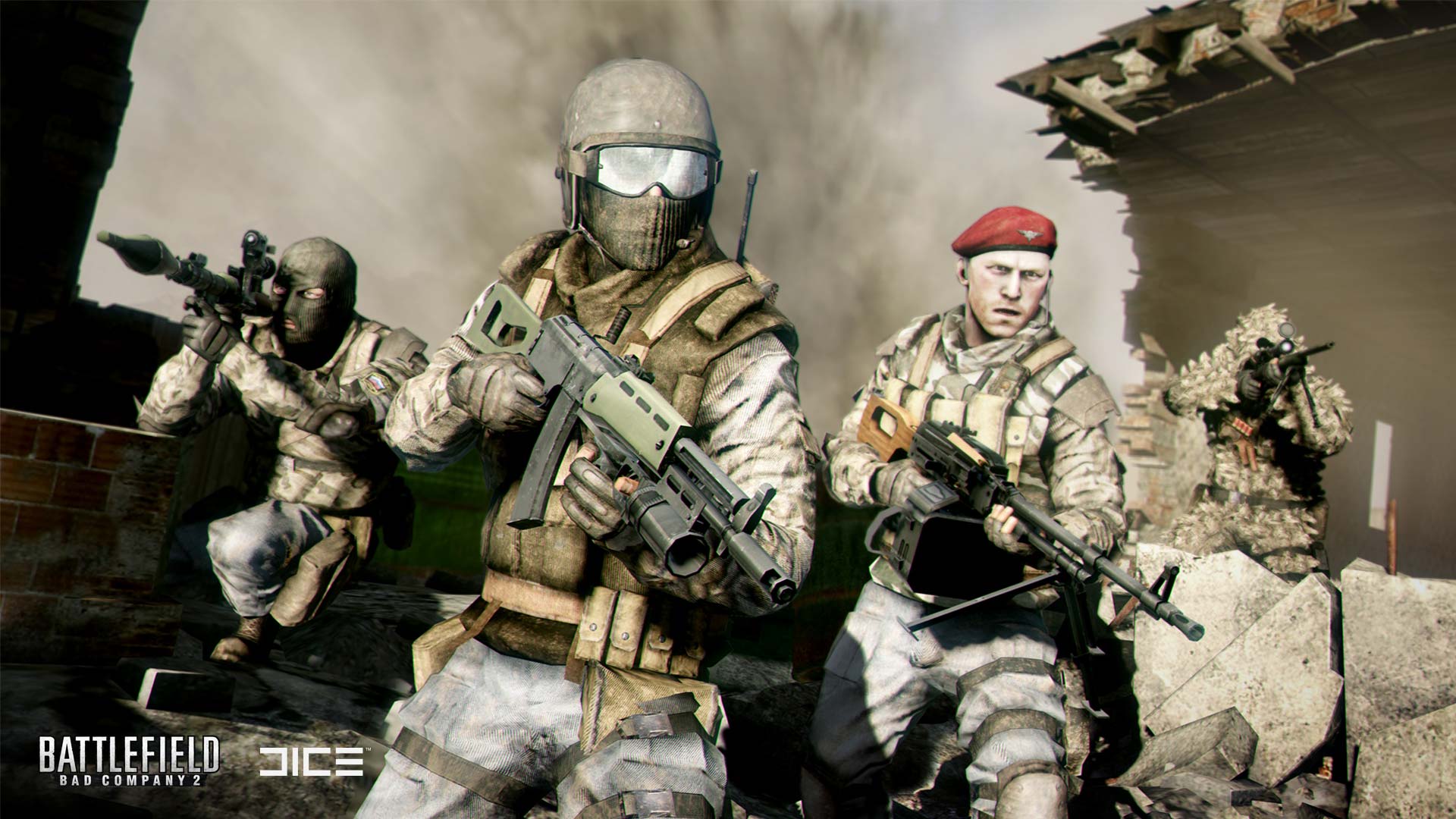 Left to right: Engineer, Assault, Medic, Recon.