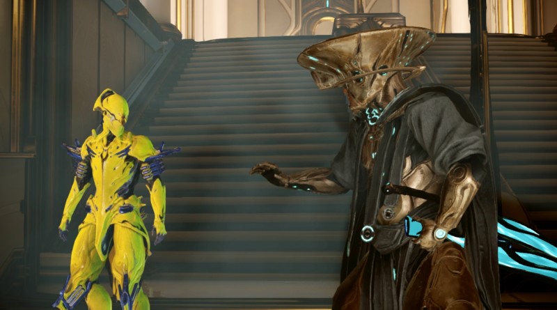 Teshin: "Wow, kid, you're so whiny." Retvik the Operator: "I hate you." Volt the Warframe: "I wish I wasn't just an empty suit."