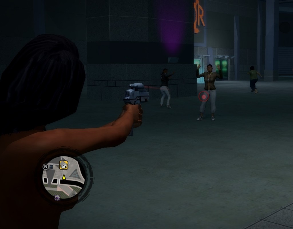 The Kobra machine pistol in Saints Row 2 is the only weapon with a laser sight, subtly alerting the player that it has a longer effective range than normal pistols. 