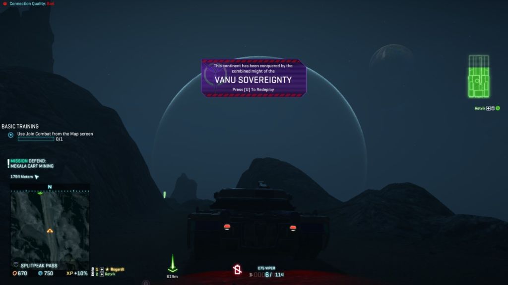 Planetside 2. Shame that giant thing is in the way.