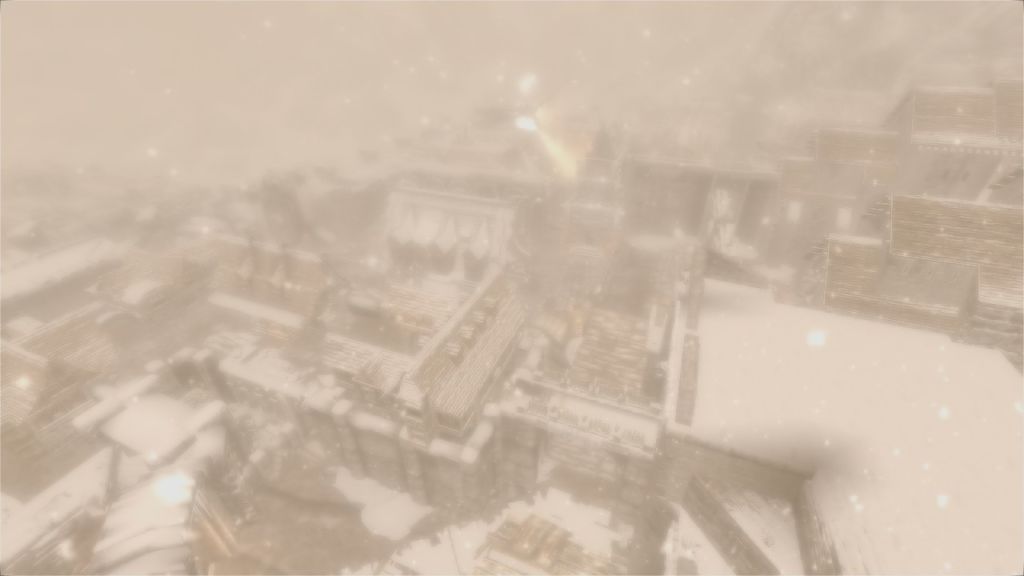 The (currently burning) city of Windhelm