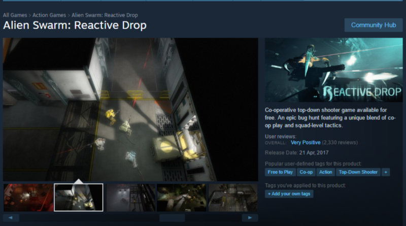 Alien Swarm: Reactive Drop Steam Store Page