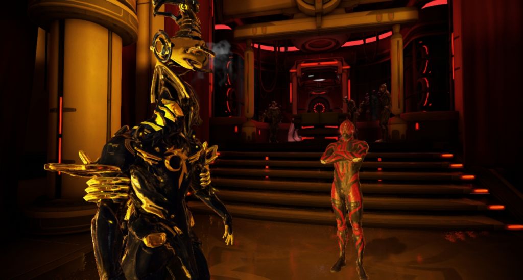 Volt Prime wearing a Red Veil Sigil.