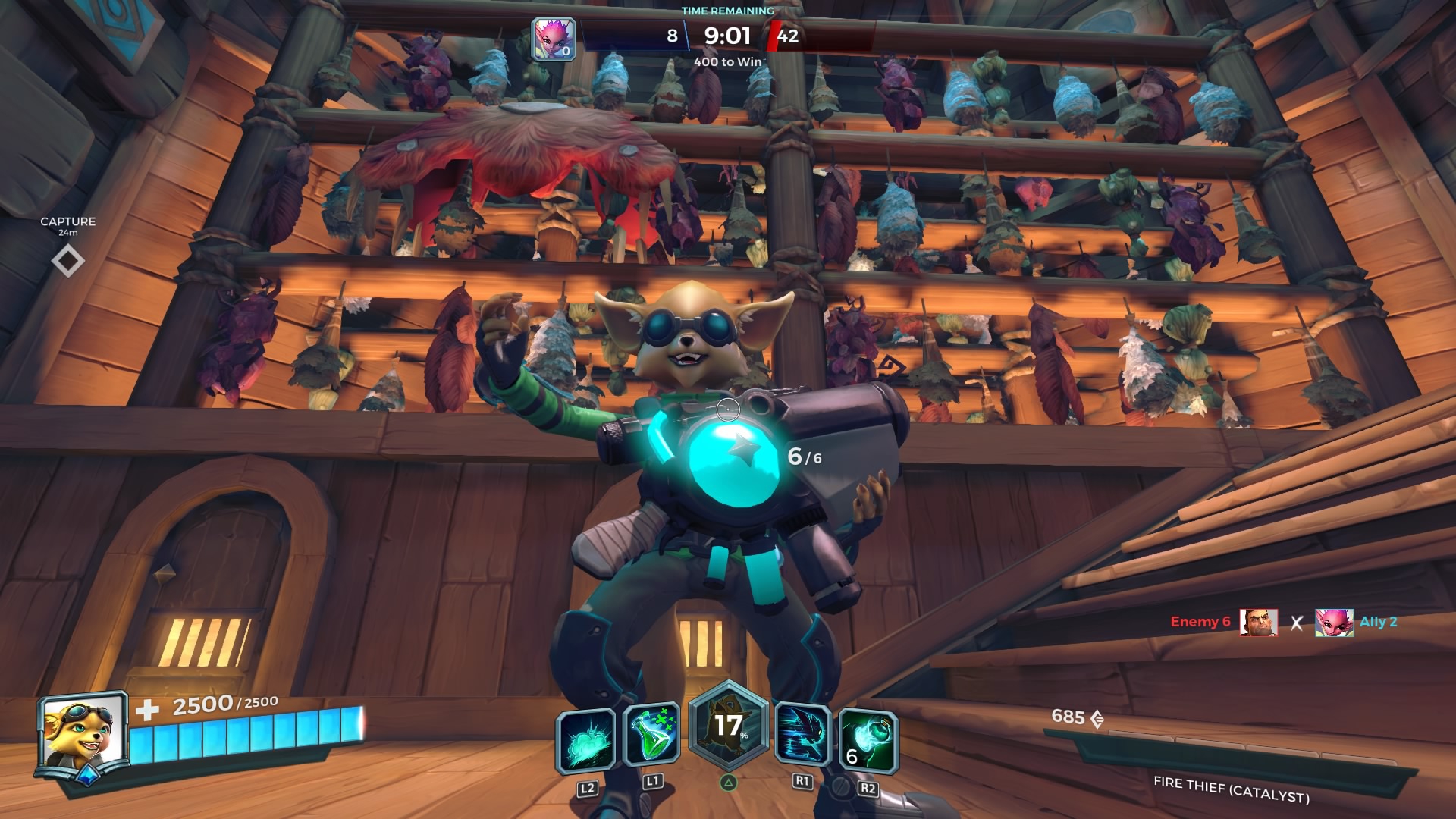 Pip elegantly playing his potion launcher.