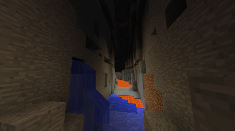 Underground Cavern in Minecraft