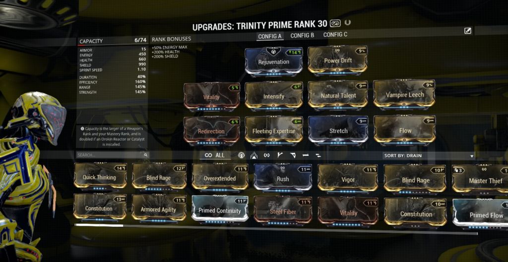 My Trinity Prime build. And even this isn't completely min-max'ed.