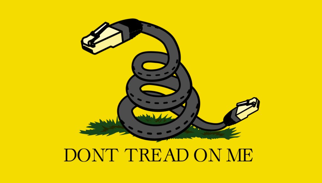 Kinda ironic that this emblem was adopted by the US Tea Party movement, the sort of people who are voting to repeal net neutrality...