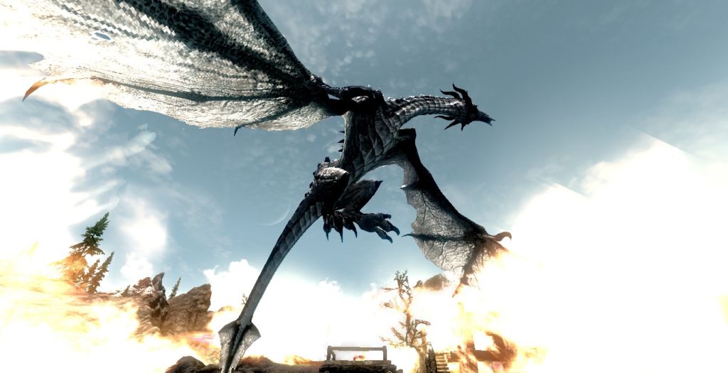 A Dragon in Skyrim