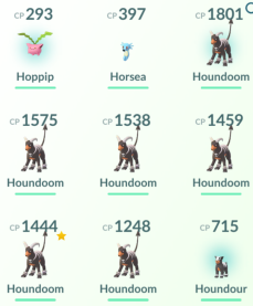 Part of it might have been on the fact that most of my high CP Pokemon are Houndooms and other dog-based fire/dark/electric types...