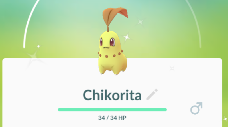 Pokemon GO Chikorita Community day - Shiny Chikorita