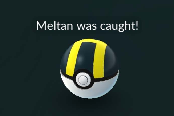 Meltan was caught!