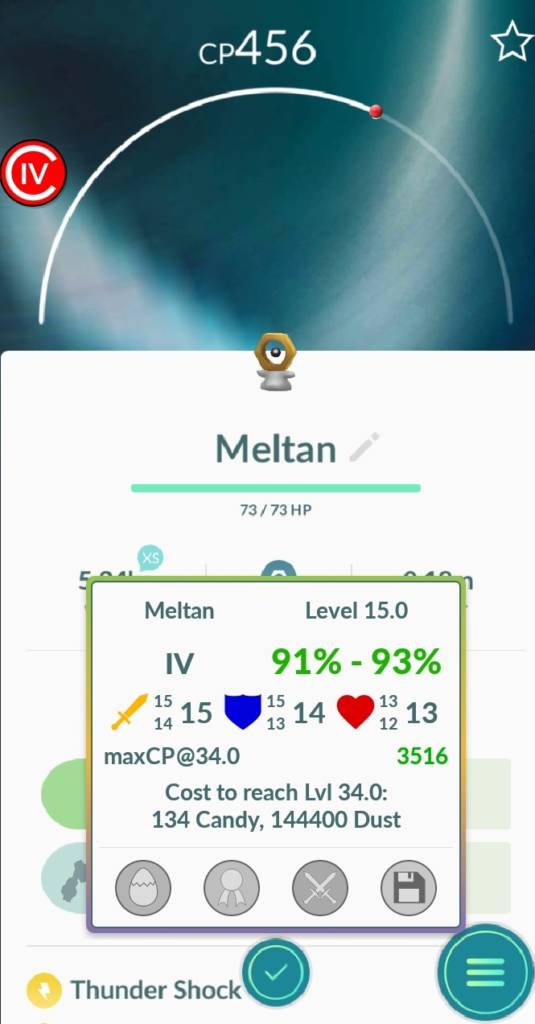 And I got a pretty good Meltan out of this...
