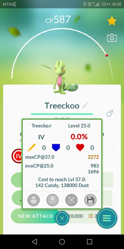 A 0% Treecko!