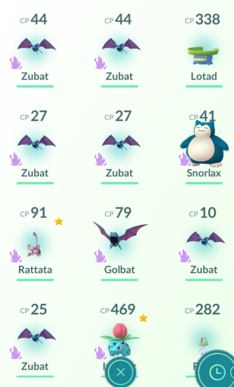 Most of these have been Zubats...