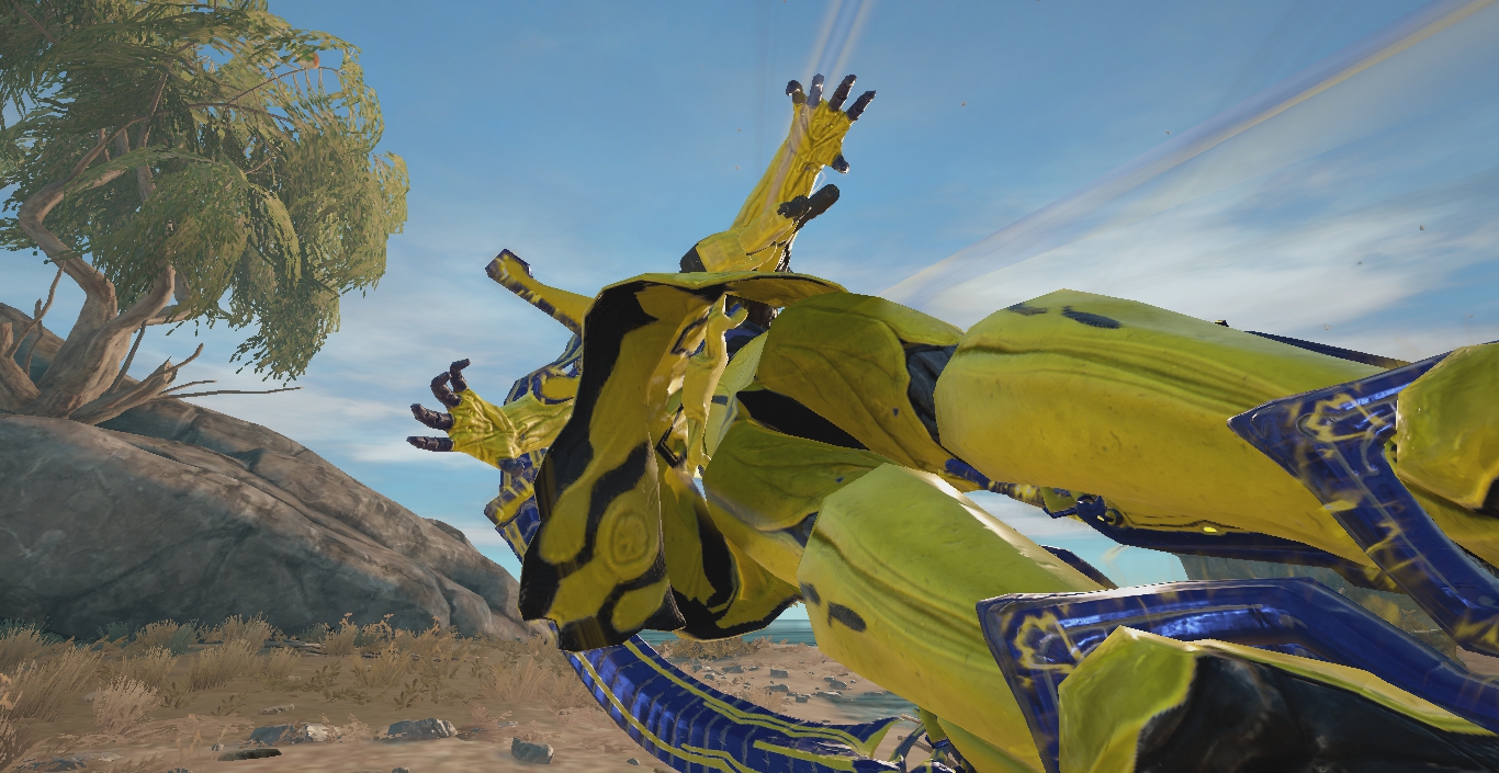 Volt Prime with physics on his butt cape. Except it has holes in the underneath. And Volt still has no butt.