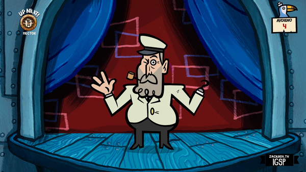 The captain from the Joke Boat. Picture taken off the Steam page for Jackbox Party Pack 6