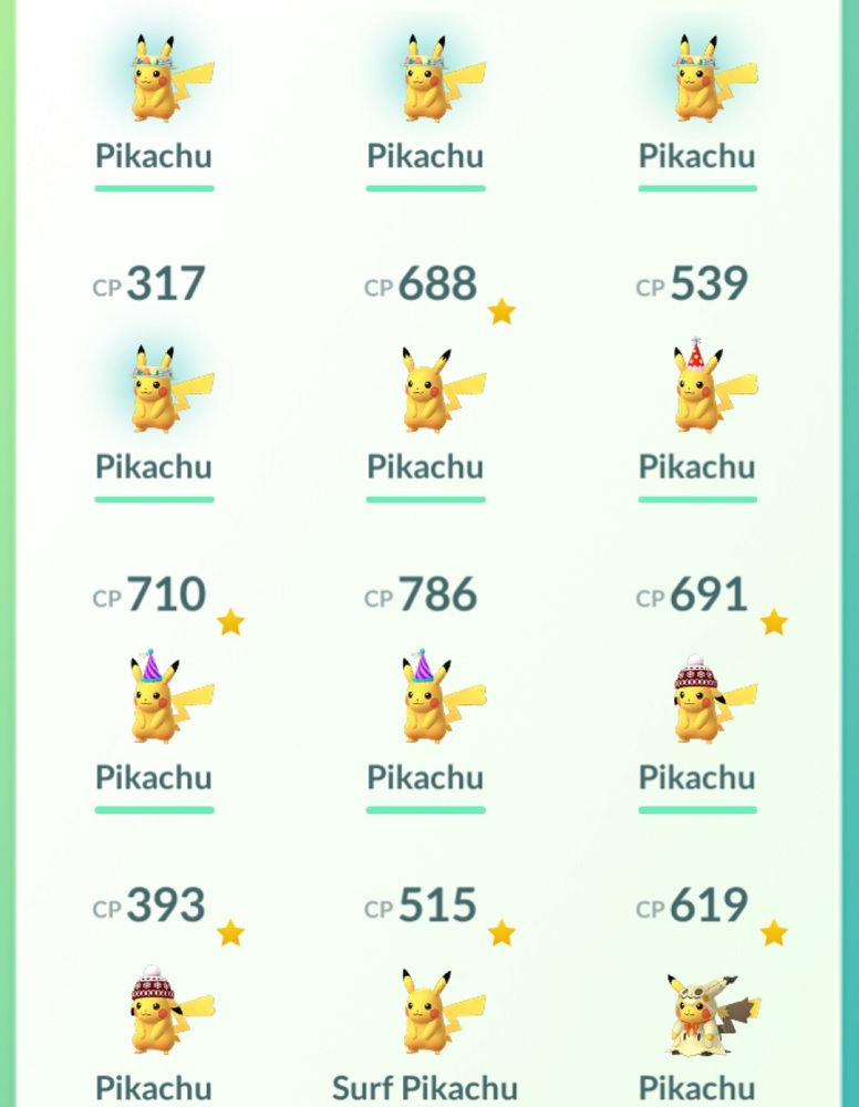 Too many costumed Pikachus
