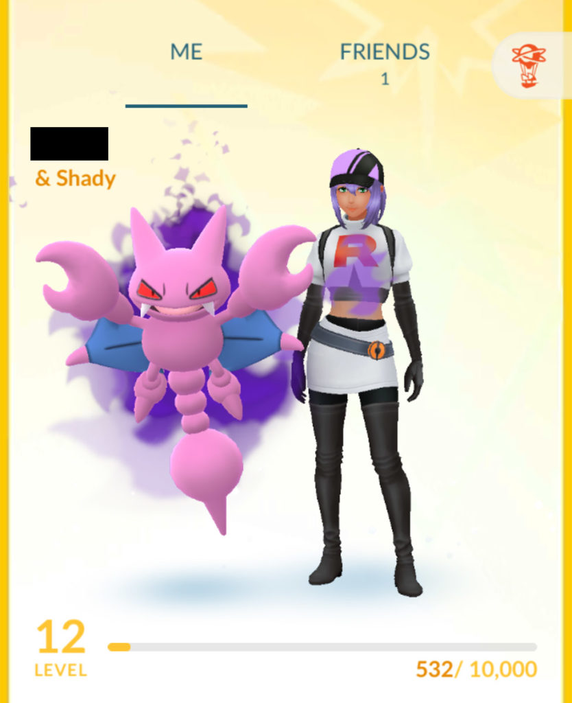 A low level account with a shadow Pokemon