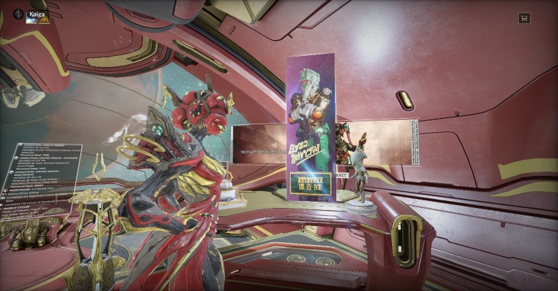Khora stands in her Orbiter, with her freshly placed autographed poster of John Prodman.
