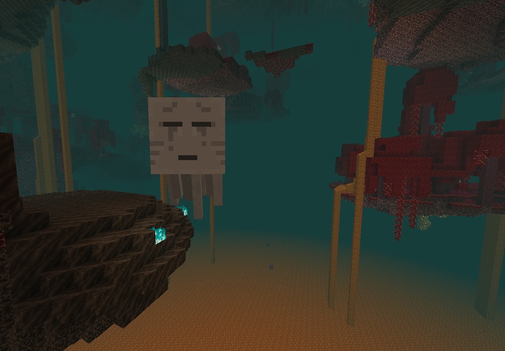 There is a ghast on the minecraft launcher
