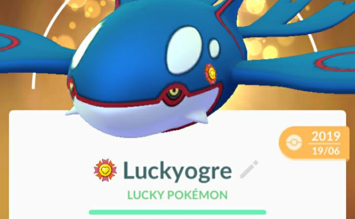 A maxed out Lucky Kyogre