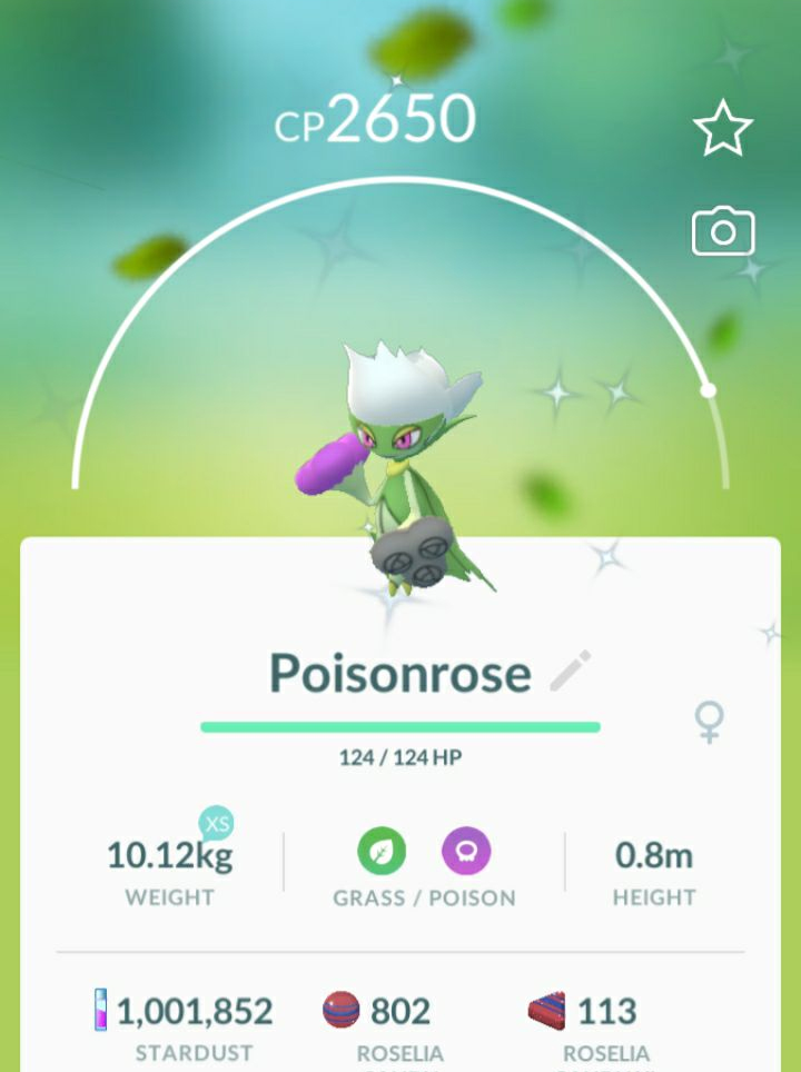 A Roserade with poison moves