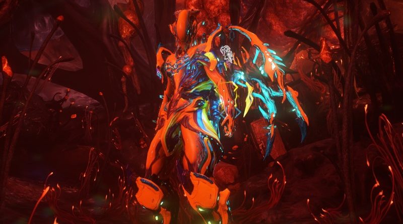 The Night Hunter Syandana on an Infested Volt