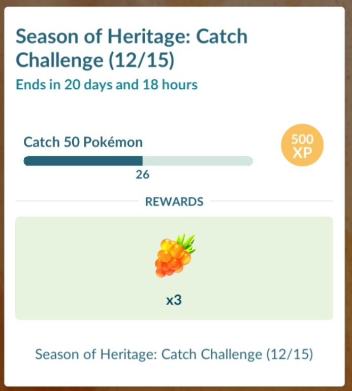 Catch 50m Pokemon for 3 Golden Razberries