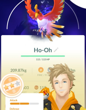 A Ho-Oh with the worst stats possible