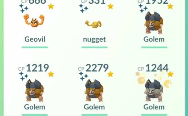 Geodudes, pre-collected