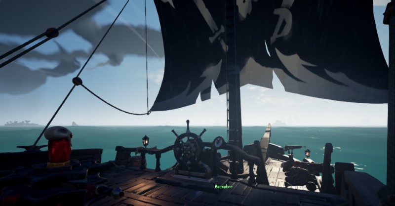 On the deck of a sloop