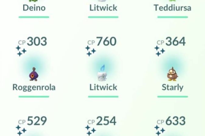 Shiny Pokemon caught during the event