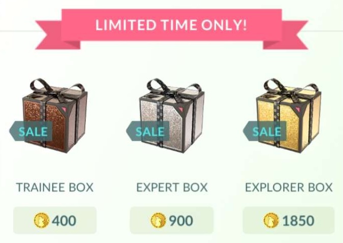 current boxes in Pokemon go