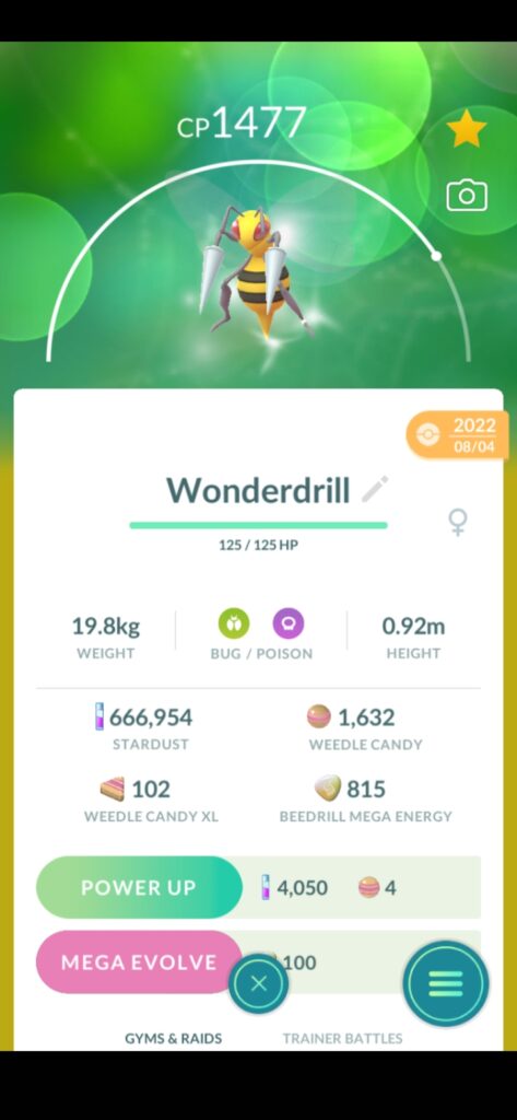 A 100% IVs purified Beedrill