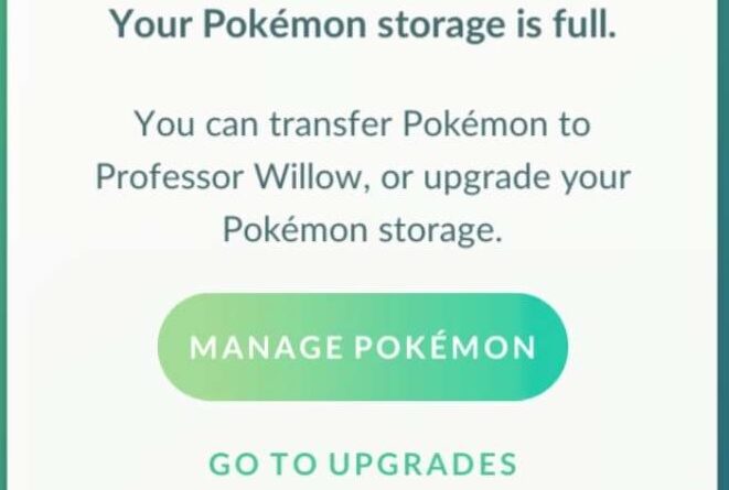 Your Pokemon Storage is full