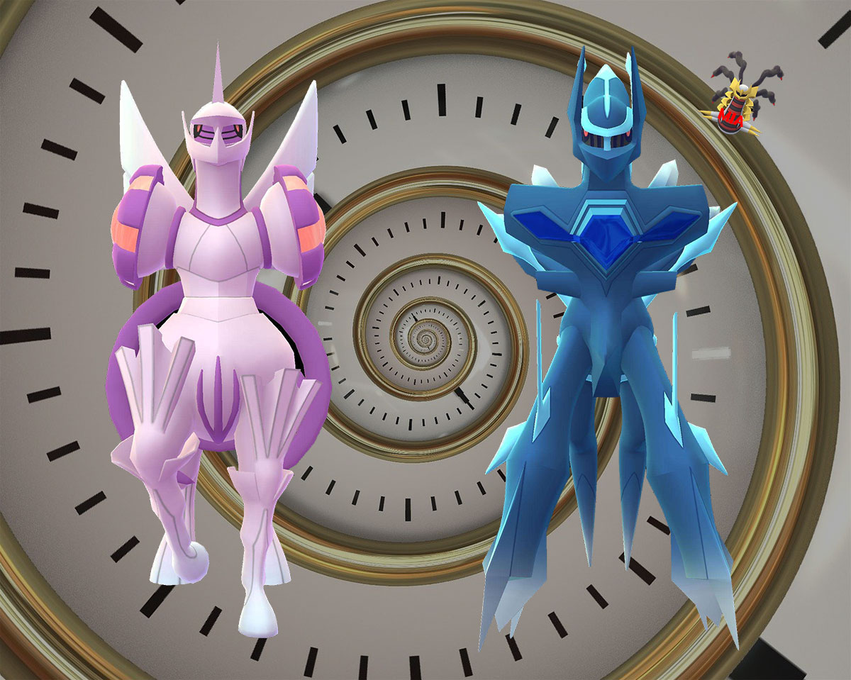 Origin Forms for Palkia, Dialga and a tiny Giratina, who was missing from the action