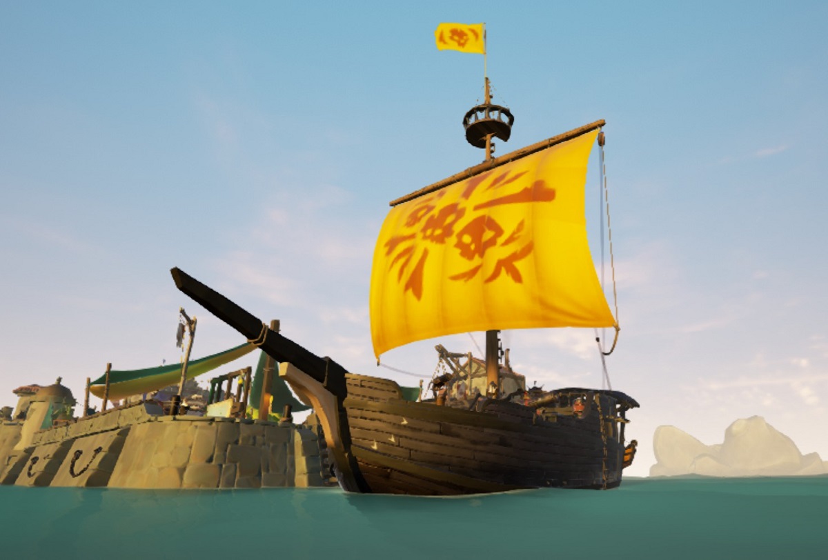 Deathbringer's Agony, with a yellow sail.